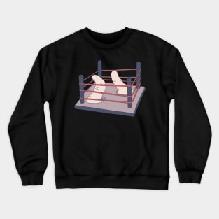 Thumb War - Wrestling Ring - Human Finger Crewneck Sweatshirt